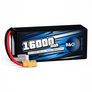Аккумулятор B&C Lipo 16000 MAH 23.1V (6sHV) 120C, XT90S, Soft case