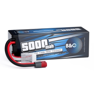 Аккумулятор LiPo B&C - 14.8v 5000мАч 50C (4S, Hardcase, разъём T-Plug)