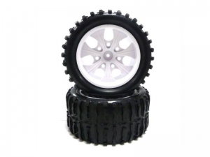 Колеса в сборе с белыми дисками (08044W+08009N) 2шт.