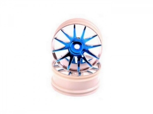 Диски колесные синий хром для шоссейных автомоделей Himoto 1/16, 2шт.