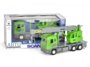 Машина "АВТОПАНОРАМА" SCANIA (кран) 1/40 инерц., в/к 28*14*12