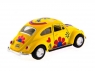 Машина Kinsmart 1967 Volkswagen Classical Beetle with printing инерция (1/12шт.) 1:32 б/к