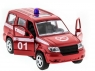 Машина "АВТОПАНОРАМА" инерц. УАЗ Патриот (пожарная) 1/50, в/к 12*7*5,5 см