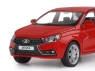 Машина "АВТОПАНОРАМА" LADA VESTA седан, 1/24,  красный, свет. звук. эффекты, в/к 24,5*12,5*10,5 см