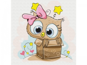 Набор юного художника 20х20 Совенок в подарочной коробке (12 цветов)