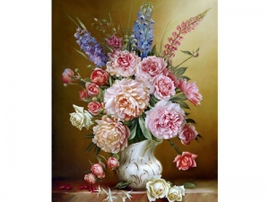 Картина по номерам 40х50 Бузин. Свежий букет (25 цветов)