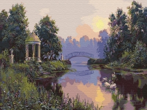 Картина по номерам 40х50 Прищепа. Утренний парк (24 цвета)