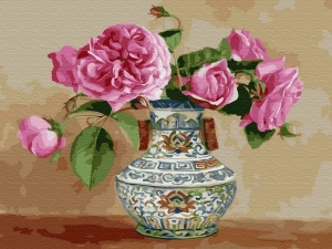 Картина по номерам с цветной схемой на холсте 30х40 Бузин. Настроение (24 цвета)