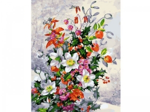 Картина по номерам 40х50 А за окном уже зима (27 цветов)