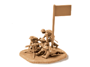Сборные солдатики ZVEZDA Британский пулемет "Виккерс" с расчетом, 1/72