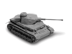 Сборная модель ZVEZDA Немецкий танк Т-IV F2, 1/100