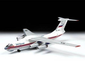 Сборная модель ZVEZDA Российский транспортно-десантный самолет Ил-76 ТД МЧС России, 1/144