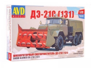 Сборная модель AVD Шнекороторный снегоочиститель ДЭ-210 (131), 1/72