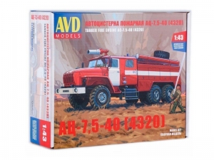 Сборная модель AVD Пожарная цистерна АЦ-7,5-40 (4320), 1/43
