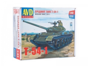 Сборная модель AVD Средний танк T-54-1, 1/43
