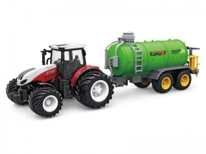 Радиоуправляемый фермерский трактор Korody с цистерной, широкие колеса 1/24 2.4G 6CH RTR