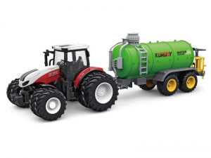 Радиоуправляемый фермерский трактор Korody с цистерной, двойные колеса 1/24 2.4G 6CH RTR