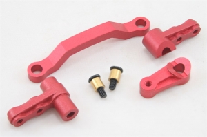 Рулевая трапеция алюминиевая для Remo Hobby 1/16 (цвет красный) A6956