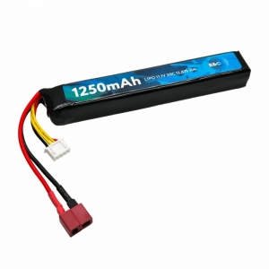 Аккумулятор LiPo B&C 1250 MAH 11.1V (3s) 30C, T-plug, Soft case (для страйкбола)