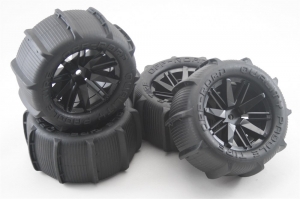 6973-L Колеса в сборе "ЛОПАТКИ" (4 шт) для радиоуправляемых моделей 1/16