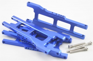 A2068-4 Комплект (4 шт) алюминиевых удлиненных рычагов (110 мм) для Remo Hobby Dinosaurs Plus 1/8 (цвет синий)