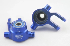 A2017-GPM Поворотные кулаки алюминиевые GPM (для Remo Hobby 1/8 и Traxxas 1/10, цвет синий)