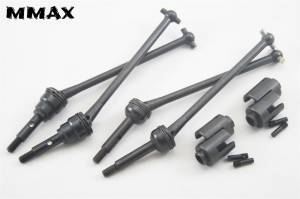 Комплект стальных приводов (пeред+зад+чашки) для Remo Hobby 1/10 Mmax, EX3