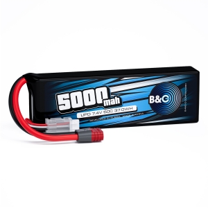 Аккумулятор LiPo B&C - 7.4v 5000мАч 50C (2S, Softcase, разъём T-Plug)