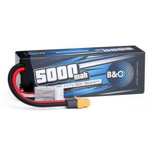 Аккумулятор LiPo B&C - 11.1v 5000мАч 50C (3S, Hardcase, разъём XT60)