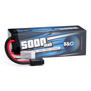 Аккумулятор LiPo B&C - 14.8v 5000мАч 50C (4S, Hardcase, разъём TRX)