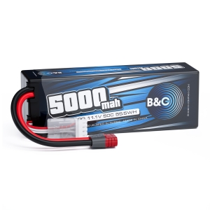 Аккумулятор LiPo B&C - 11.1v 5000мАч 50C (3S, Hardcase, разъём T-Plug)