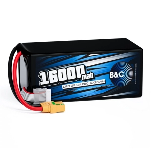Аккумулятор B&C 16000 MAH 29.6V (8s) 25C (SoftCase, разъем XT90S)