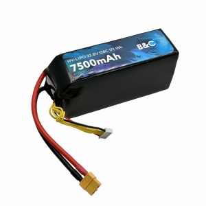 Аккумулятор B&C LiPo 7500 MAH 22.8v (6s HV), 120С, XT60, Softcase