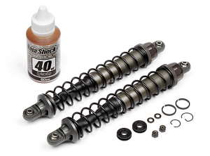 HPI Амортизаторы в сборе передние (GUNMETAL/ 127-187мм/ шток 6мм) 2шт