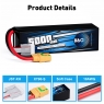 Аккумулятор B&C LiPo 5000 mAh 22.2V (6s), 90C, XT90, Soft case