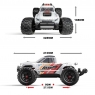 Радиоуправляемый монстр MJX Hyper Go Brushless 4WD 2.4G LED 1:10 (цвет белый) c зарядным устройством и АКБ Li-Po 4S 5000mAh MJX-10208-V1-WHITE-COMBO