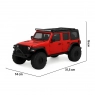 Радиоуправляемая модель для трофи-рейдов HB Wrangler (32 см, 4WD, 1:16, цвет красный) - HB-R1604