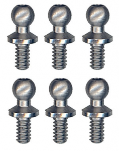 Associated Стойки шаровые 0.20"/5мм (6шт) SILVER S.H.