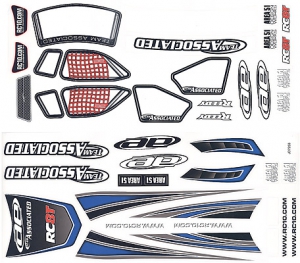 Associated Наклейки кузова - RC8T RTR body wrap (blue)