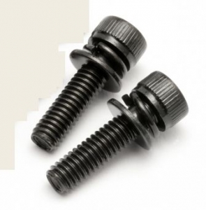 HPI Винт CAP M4X15мм (2шт) hex с шайбой и гровером