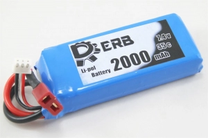 DB-7421 Аккумулятор DERB Li-pol 7.4V 2000mAh (T-Plug)