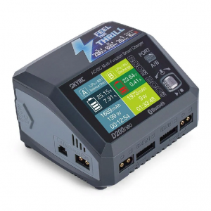 Универсальное двухканальное зарядное устройство SkyRC D200neo SK-100196-01 (AC - 200Вт, DC - 2 х 400Вт, кабели для зарядки TRX/Tamiya/JST/T-plug/Mini Tamiya в комплекте)