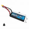 Аккумулятор LiPo B&C - 7.6v 7500мАч 120C (2S HV, Hardcase, разъём Bullet 4 мм/XT60)