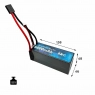 Аккумулятор LiPo B&C - 14.8v 6000мАч 90C (4S, Hardcase, разъём Bullet 5.0 мм + TRX)