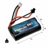 Аккумулятор Li-ion B&C 2000 mAh, 7,4V, 20C, SM-2P