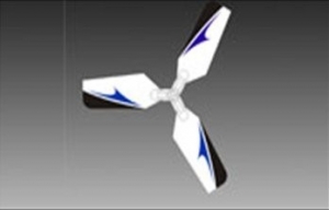 Лопасти хвоста синие