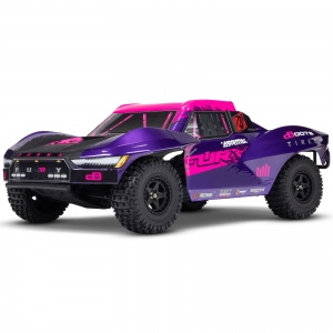 Радиоуправляемая модель шорт-корса ARRMA FURY 223S DSC Brushless 1:10 2WD 3S RTR (цвет фиолетовый)