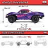 Радиоуправляемая модель шорт-корса ARRMA FURY 223S DSC Brushless 1:10 2WD 3S RTR (цвет фиолетовый)