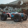 Радиоуправляемая модель монстра ARRMA KRATON V6 BLX 1:8 4WD 6S Brushless RTR (цвет синий с оранжевым)