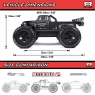Радиоуправляемая модель монстра ARRMA NOTORIOUS V6 1:8 4WD 6S Brushless RTR (цвет черный)